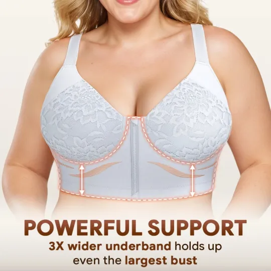 Wireless Zip-front Body Shaping Bra