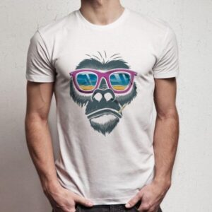 Gorilla Black Round Neck T-shirt
