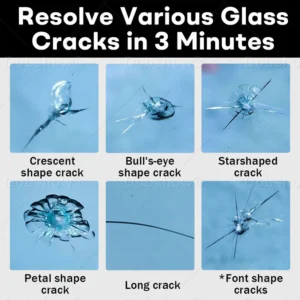clear windshield crack repair solution