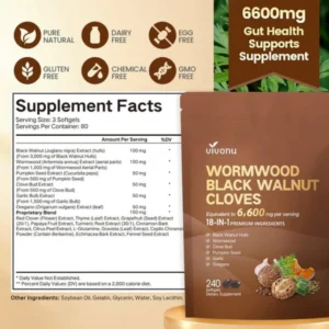 Black Walnut & Clove Herbal Detox Capsules – Digestive & Immune Support